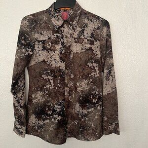 She Outdoors‎ Womens Size M Brown Camo Button Down True Timber Top
